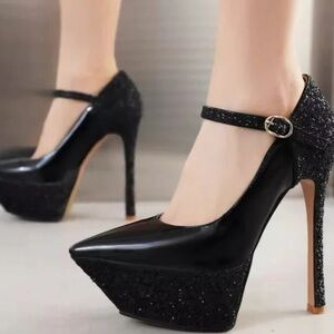 Elegant Black Platform Heels